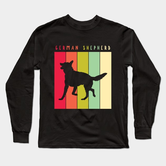 Retro Vintage German Shepherd Long Sleeve T-Shirt by JKA